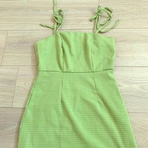 Princess Polly Green Gingham Dress XS